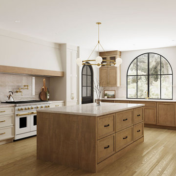 Majestic Modern Farmhouse Kitchen with Alcove