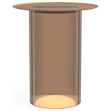 Pablo Designs Carousel Floor Lamp/Side Table, Bronze/Terracotta