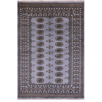 Hand-Knotted Silky Bokhara Wool Rug 4' 9" X 6' 9" - Q21921
