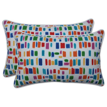 Color Tabs Primaries Rectangular Throw Pillow, Set of 2