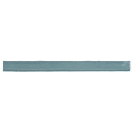 Kaleidoscope Handmade Ceramic Tile - Sky Blue, 1"x12"