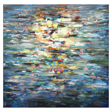 "Abstract Water Reflection" Oil Painting