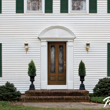 Pella® Architect Series® fiberglass front doors create instant curb-appeal