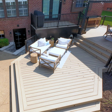 Custom Multi Tier Pool Deck with Cabana in Macomb, MI