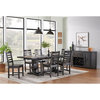 Pemberly Row Modern Solid Wood Black Dining Chair (Set of 2)
