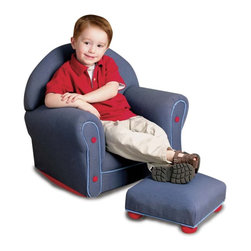 Denim Rocker With Ottoman by Kidkraft - Kids Chairs