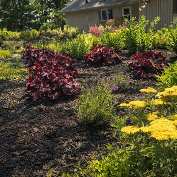 Large Planting Bed French Drain Irrigation