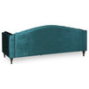 Bonnie Traditional Button Tufted Velvet 3 Seater Sofa, Teal/Dark Brown