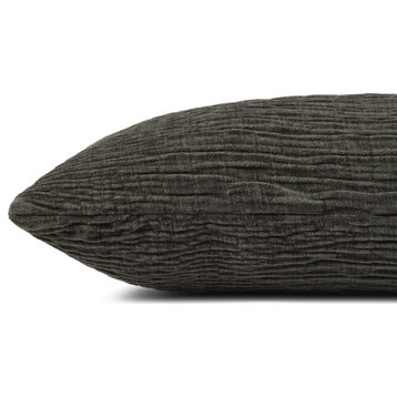 Loloi Pillow, Charcoal, 13''x21'', Cover Only