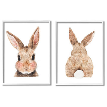 Cute Bunny with Cotton Tail Back Blushing Rabbit,16 x 20