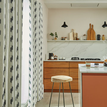 Modern Retro Kitchen Interior