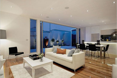 Contemporary living room in Gold Coast - Tweed.