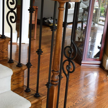 Mc Lean Va Stair remodel with Iron balusters
