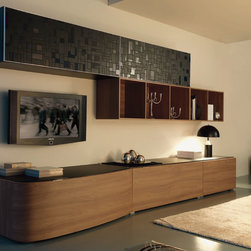 Modern Wall Unit Velvet 917 by Artigian Mobili Italy - $5,075.00 - Entertainment Centers And Tv Stands