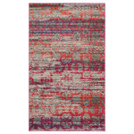 Safavieh - Safavieh Monaco Collection MNC217 Rug, Grey/Multi, 3' X 5' - Free-spirited and vibrantly colored, the Safavieh Monaco Collection imparts boho-chic flair on fanciful motifs and classic rug designs. Contemporary decor preferences are indulged in the trendsetting styling and addictive look of Monaco. Power-loomed using soft, durable synthetic yarns creating an erased-weave patina that adds distinctive character to room decor.
