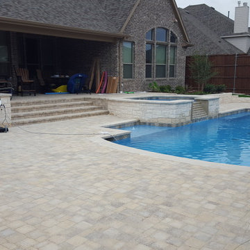 Prosper, TX Pool/Spa, Paver Deck, Synthetic Lawn Gras, Putting Green, Landscape