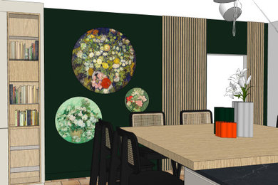 Inspiration pour une salle à manger design.