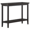 Convenience Concepts Ledgewood Console Table in Black Wood Finish