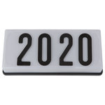 Yosemite Home Decor - 2-Light Low-Voltage White Outdoor Wall Mount Address Light - Address Lights by Yosemite Home Decor illuminate your home's address. The fixture is designed to mount onto the outside of your home and comes with three sets of plastic numbers from 0 to 9. This is a 14-Volt Low-Voltage piece.