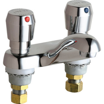 Chicago Faucets 802-665AB Centerset Bathroom Faucet - Chrome