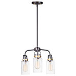 Maxim Lighting - Maxim Lighting 30174CLBZGLD Magnolia, 3 Light Pendant, Bronze/Dark Brown - Modern farmhouse design requires vintage looks witMagnolia 3 Light Pen Bronze/Gold Clear Gl *UL Approved: YES Energy Star Qualified: n/a ADA Certified: n/a  *Number of Lights: 3-*Wattage:60w E26 Medium Base bulb(s) *Bulb Included:No *Bulb Type:E26 Medium Base *Finish Type:Bronze/Gold