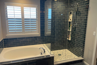 Inspiration for a modern bathroom remodel in Denver