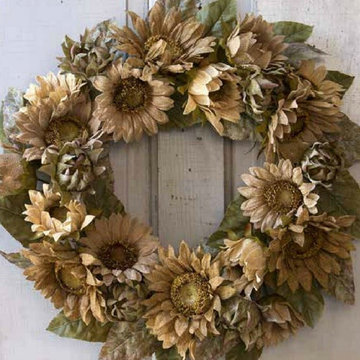 Burlap Sunflower Wreath