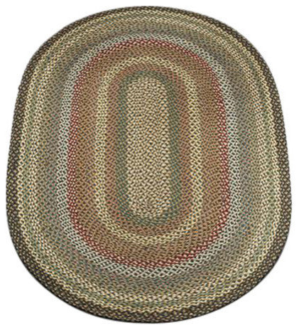 Fir and Ivory Braided Rug, 4'x6' Oval - Farmhouse - Area Rugs - by Uber ...