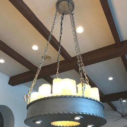Alexander Iron Chandelier with Onyx - Chandeliers