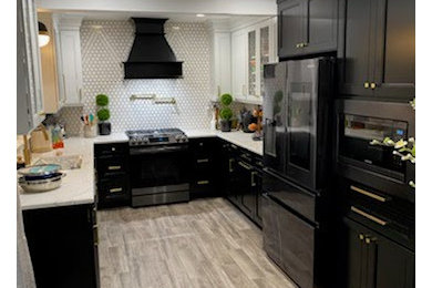 Black, White, & Gold Kitchen