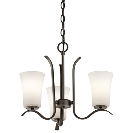 Kichler Armida 3-Light Mini Fluorescent/LED Chandelier, Olde Bronze