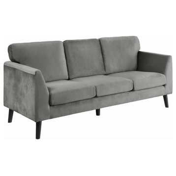 Lexicon Tolley Velvet Sofa in Gray