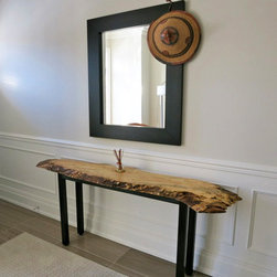 Live Edge Maple Console Hall Table - Side Tables And End Tables