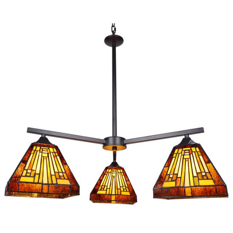 CHLOE Lighting CH33359MR27-EE3 INNES Mission 3 Light Mini Chandelier 27`` Wide