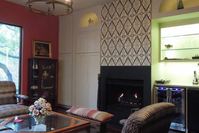 Inspiration for a contemporary living room remodel in Dallas