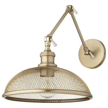 Quorum Omni 12" Wall Sconce in Aged Brass