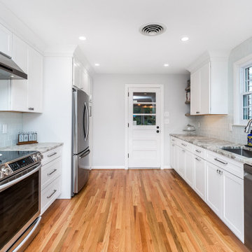 Fantasy Brown Marble White Kitchen Remodel
