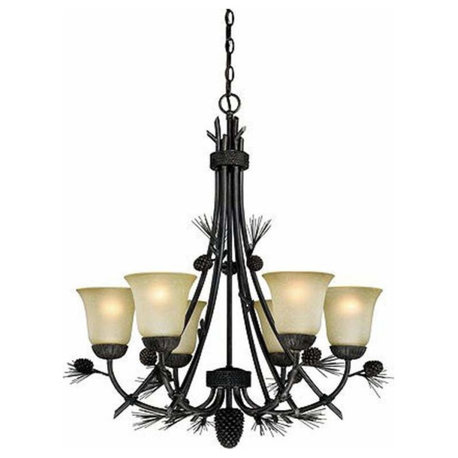 Sierra 6-Light Chandelier Black Walnut