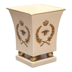 Gold Bee in Garland Square Cachepots - Area Rugs