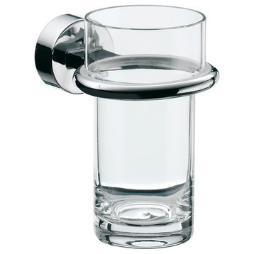 Rondo2 4520.001.00 Wall Mounted Tumbler in Clear Crystal Glass