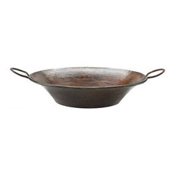 Premier Copper 16'' Round Miners Pan Vessel Hammered Copper Sink VR16MPDB - Bathroom Sinks