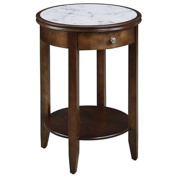 Convenience Concepts American Heritage Baldwin End Table in Espresso Wood Finish