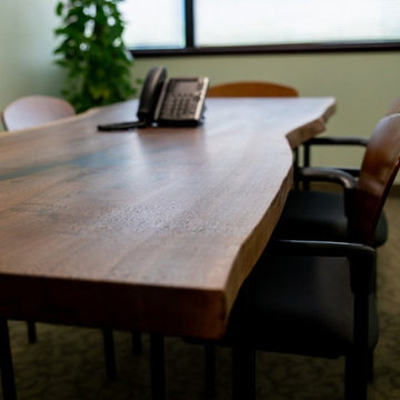 Walnut Conference Table, Live Edge Conference Table, Conference Table, Meeting T