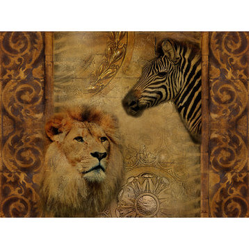 "Elegant Safari With Lion" Canvas Art, 36"x24"