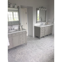 Carrara Marble Hexagon Mosaic Tile Venato Carrera White 3 inch Honed, 1 sheet