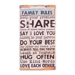Family Rules Wall Decor - Wall Accents