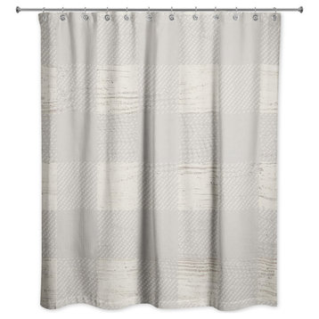 Gray Buffalo Check 71x74 Shower Curtain