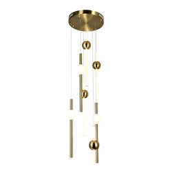 CWI Lighting - Led Pendant With Brass Finish - Pendant Lighting
