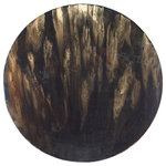 Uttermost - Uttermost Tio Black Metal Wall Decor - This Solid Iron Wall Disc Is Hand Painted In Ombre Brushstrokes Of Black And Bronze Tones Sealed With A Glossy Coating. May Be Hung 4 Ways.
