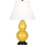 Robert Abbey - Robert Abbey SU11 Small Double Gourd - One Light Table Lamp - Shade Included: TRUE  Cord Color: BlackSmall Double Gourd One Light Table Lamp Sunset Yellow Glazed/Bronze *UL Approved: YES *Energy Star Qualified: n/a  *ADA Certified: n/a  *Number of Lights: Lamp: 1-*Wattage:150w A bulb(s) *Bulb Included:No *Bulb Type:A *Finish Type:Sunset Yellow Glazed/Bronze
